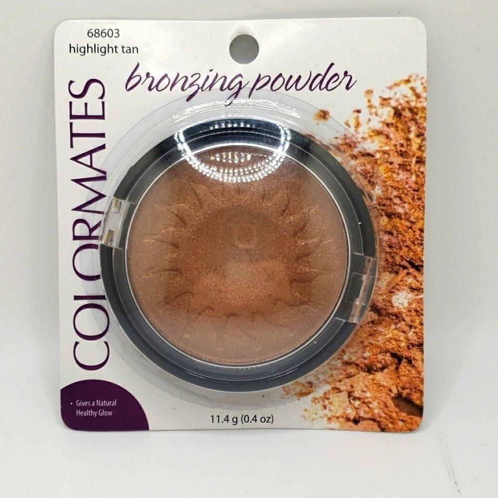 Colormates bronzing powder compact case highlight tan makeup